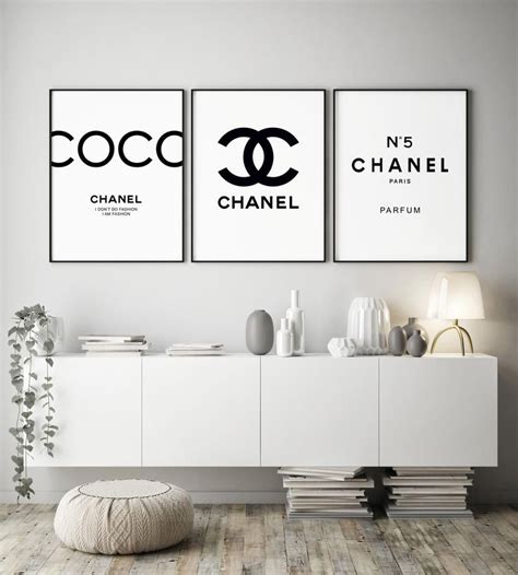 chanel deko bilder|Chanel wall decor.